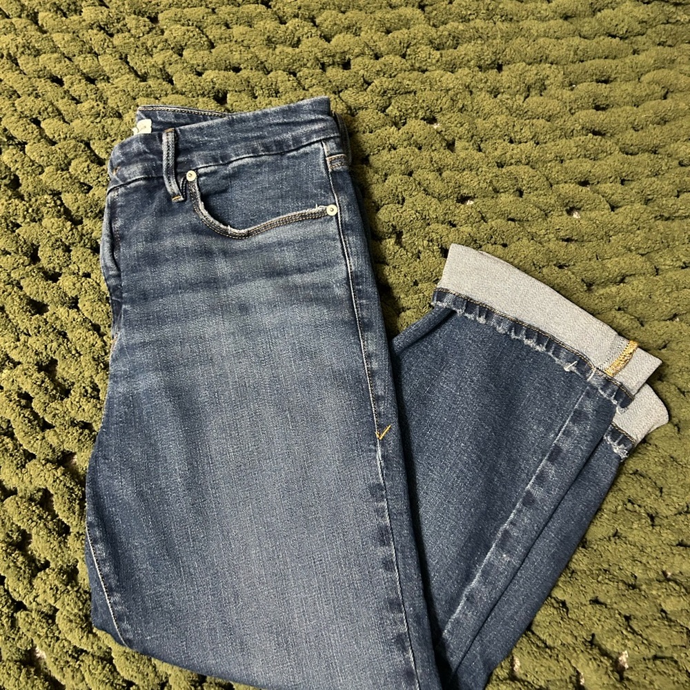Good American Dark Blue Ankle Jeans